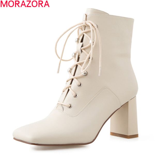 boots morazora 2021 ankle genuine leather fashion ladies shoes thick high heels square toe women, Black
boots morazora 2021 ankle genuine leather fashion ladies shoes thick high heels square toe women, Black
