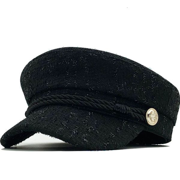 wool hat cap for women casual streetwear rope flat cap elegant solid autumn winter warm metal chain beret hat female, Blue;gray
wool hat cap for women casual streetwear rope flat cap elegant solid autumn winter warm metal chain beret hat female, Blue;gray