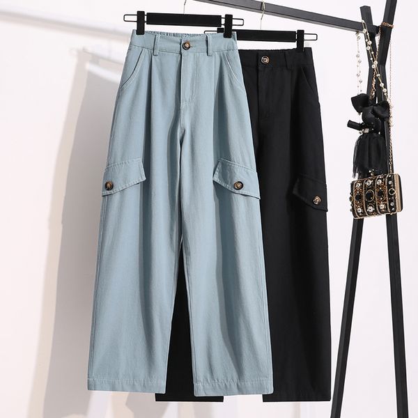 blue overalls black loose pants female high waist woman plus large size boyfriend for women's clothing 2020 trouser d0240, Black;white
blue overalls black loose pants female high waist woman plus large size boyfriend for women's clothing 2020 trouser d0240, Black;white