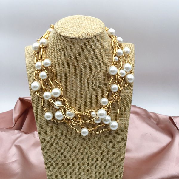 chains fashion necklace collar simulated pearl necklaces & pendants trendy beads chunky chain choker statement, Silver
chains fashion necklace collar simulated pearl necklaces & pendants trendy beads chunky chain choker statement, Silver