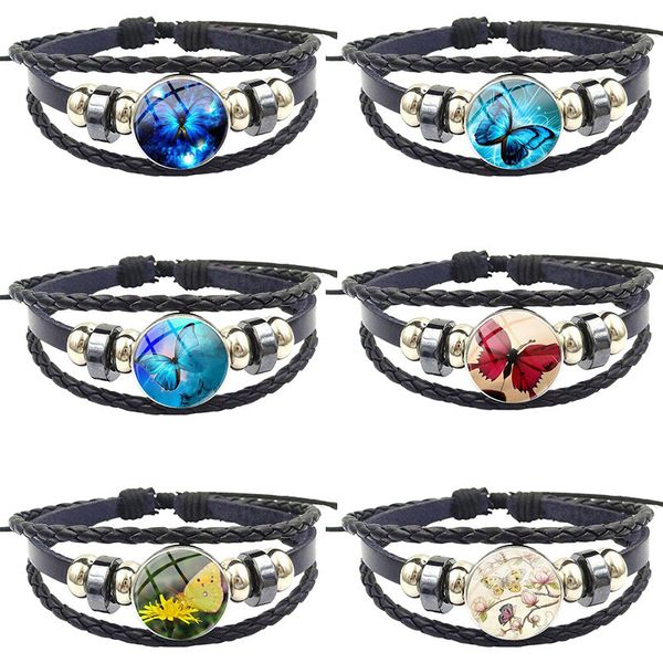 for kids beads harajuku style jewelry with plated glass cabochon black leather bracelet bangle beautiful flying butterfly color, Golden;silver
for kids beads harajuku style jewelry with plated glass cabochon black leather bracelet bangle beautiful flying butterfly color, Golden;silver