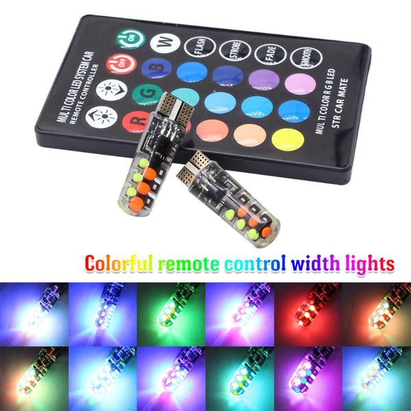 t10 bulb w5w rgb led bulbs cob with remote control silicone shell strobe flash colorful multi mode auto reading lamp wedge 2pcs
t10 bulb w5w rgb led bulbs cob with remote control silicone shell strobe flash colorful multi mode auto reading lamp wedge 2pcs
