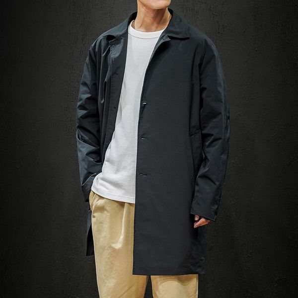 men's trench coats windbreaker 2021 autumn slim solid color suit long loose casual personality youth wear, Tan;black
men's trench coats windbreaker 2021 autumn slim solid color suit long loose casual personality youth wear, Tan;black