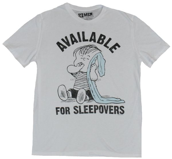 peanuts mens t-shirt - available for sleepovers blanket clutching linus cartoon t shirt men new fashion tshirt
peanuts mens t-shirt - available for sleepovers blanket clutching linus cartoon t shirt men new fashion tshirt