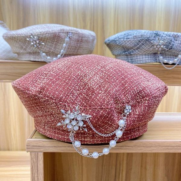 202008-shi autumn pearl diamond flower pin plaid fabric lady beret hat women leisure painter hat, Blue;gray
202008-shi autumn pearl diamond flower pin plaid fabric lady beret hat women leisure painter hat, Blue;gray