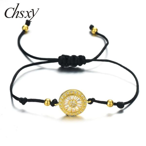 chsxy delicate daisy flower circle zircon bracelet minimalist handmade braided rope thread bracelet for protection pulsears, Golden;silver
chsxy delicate daisy flower circle zircon bracelet minimalist handmade braided rope thread bracelet for protection pulsears, Golden;silver