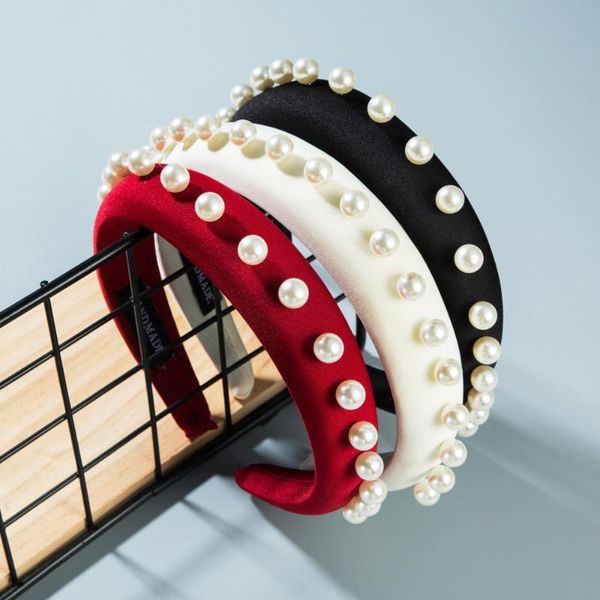 hair accessories vintage baroque simulated pearl wide headband for woman simple design solid color thick sponge band party 
hair accessories vintage baroque simulated pearl wide headband for woman simple design solid color thick sponge band party