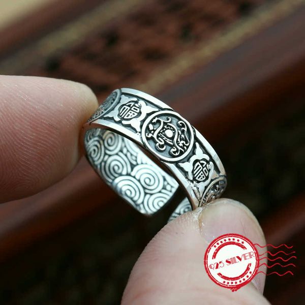 cluster rings s925 sterling silver men's ring handmade personality classic retro style creative craft woven styling to send gift, Golden;silver
cluster rings s925 sterling silver men's ring handmade personality classic retro style creative craft woven styling to send gift, Golden;silver