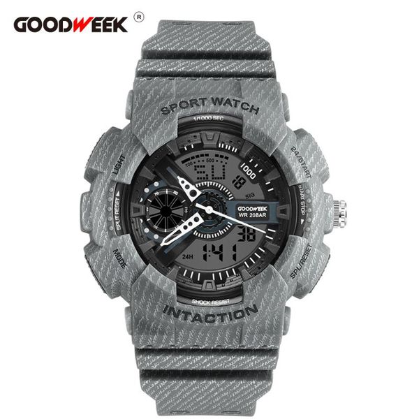 goodweek cowboy man sport watch waterproof led digtial quartz watch chronograph dual display wrist watches rubber reloj hombre, Slivery;brown
goodweek cowboy man sport watch waterproof led digtial quartz watch chronograph dual display wrist watches rubber reloj hombre, Slivery;brown
