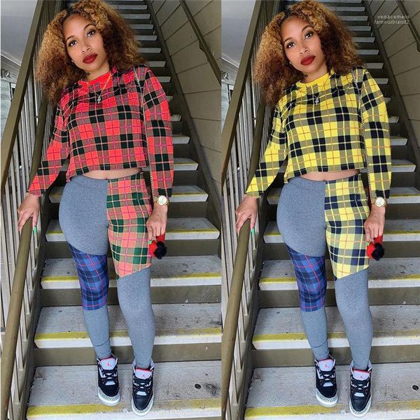 stitching contrast set crew collar long sleeve fashion female clothing womens new designer 2pcs tracksuits plaid, Gray
stitching contrast set crew collar long sleeve fashion female clothing womens new designer 2pcs tracksuits plaid, Gray