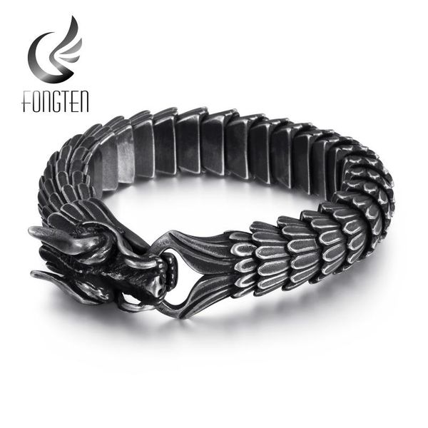 fongten dragon link chain браслет мужчины байкер viking нержавеющей стали punk mens old metal vintage браслеты подарка ювелирных изделий 202, Golden;silver
fongten dragon link chain браслет мужчины байкер viking нержавеющей стали punk mens old metal vintage браслеты подарка ювелирных изделий 202, Golden;silver