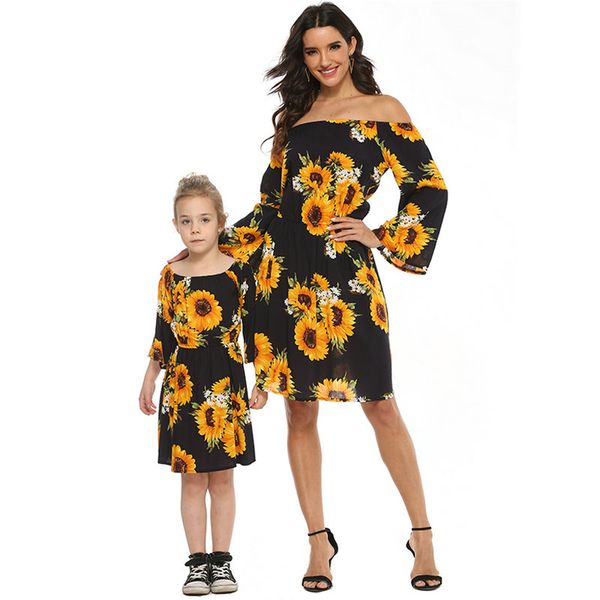 family matching outfits mother daughter clothes off shoulder party dress for mommy and me sunflower look mom baby girl, Blue
family matching outfits mother daughter clothes off shoulder party dress for mommy and me sunflower look mom baby girl, Blue