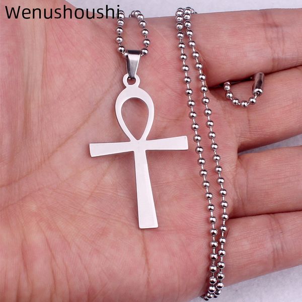 wenushoushi stainless steel beads quality ancient egypt anka cross necklaces for women men necklace jewelry di062, Silver
wenushoushi stainless steel beads quality ancient egypt anka cross necklaces for women men necklace jewelry di062, Silver