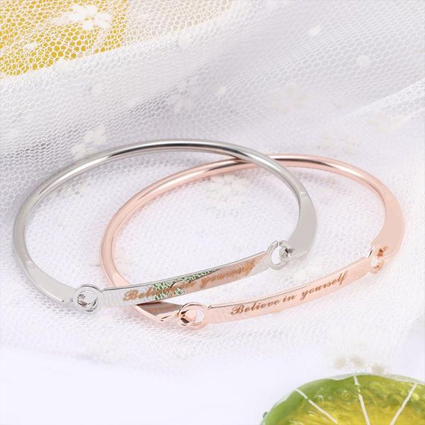 rose gold fashion women rhinestone engraved inspiration believe in yourself bangle jewelry bracelet jonc, Black
rose gold fashion women rhinestone engraved inspiration believe in yourself bangle jewelry bracelet jonc, Black
