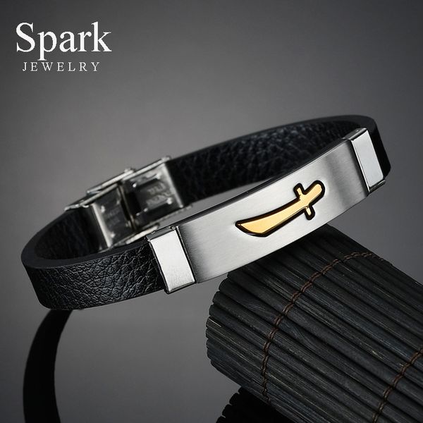tennis personality stainless steel sword wrap bracelets men party dagger buckle black round leather rope banglejewelry gift, Golden;silver
tennis personality stainless steel sword wrap bracelets men party dagger buckle black round leather rope banglejewelry gift, Golden;silver