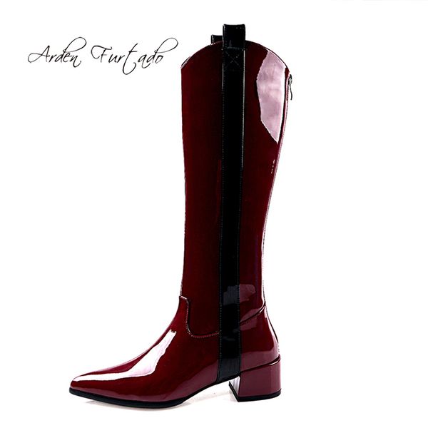 arden furtado fashion women's shoes pointed toe square heels zipper knee high boots leather mature burgundy shoes big size 41 42, Black
arden furtado fashion women's shoes pointed toe square heels zipper knee high boots leather mature burgundy shoes big size 41 42, Black