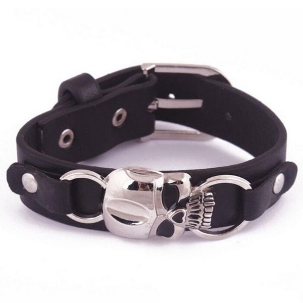 cool men's leather vintage retro rivet punk biker man skull charms bracelet chain factory price bracelets & bangles, Golden;silver
cool men's leather vintage retro rivet punk biker man skull charms bracelet chain factory price bracelets & bangles, Golden;silver