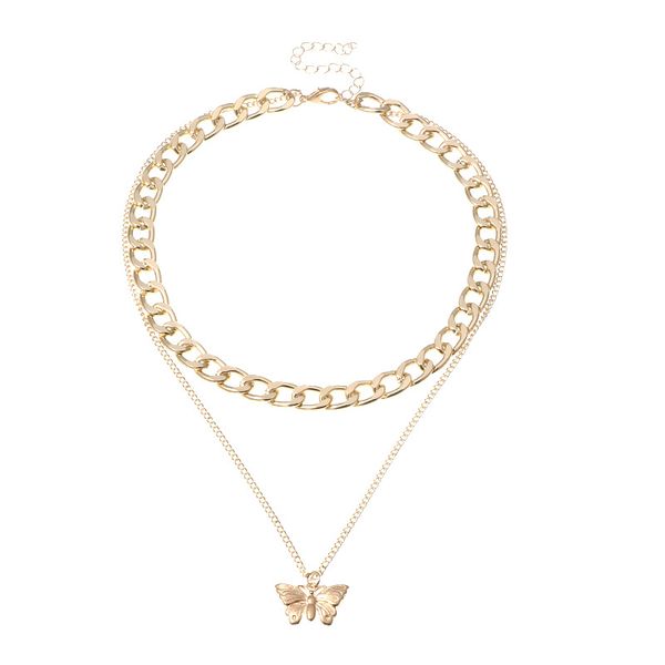 alloy punk butterfly fashion choker necklace for women jewelry collares friends chains accessories aesthetics suspension xl10253, Silver
alloy punk butterfly fashion choker necklace for women jewelry collares friends chains accessories aesthetics suspension xl10253, Silver