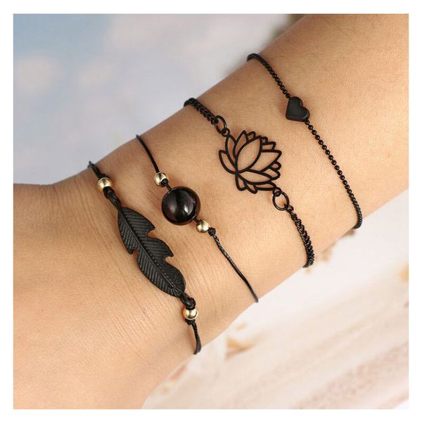 fashion bracelets for women black love lotus charm bracelets heart friendship bracelet cutout adjustable jewelry, Golden;silver
fashion bracelets for women black love lotus charm bracelets heart friendship bracelet cutout adjustable jewelry, Golden;silver