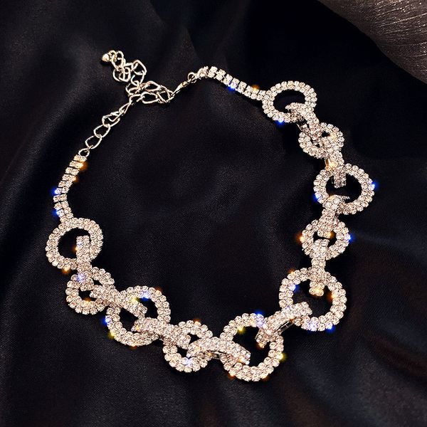 fyuan link chain rhinestone choker necklaces for women geometric round crystal necklaces weddings jewelry party gifts, Golden;silver
fyuan link chain rhinestone choker necklaces for women geometric round crystal necklaces weddings jewelry party gifts, Golden;silver