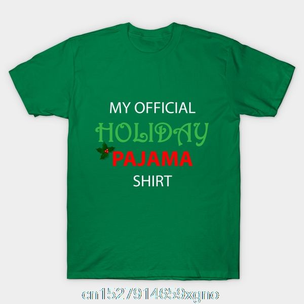 printed official holiday pajama shirt t-shirt o-neck short-sleeve women t-shirt