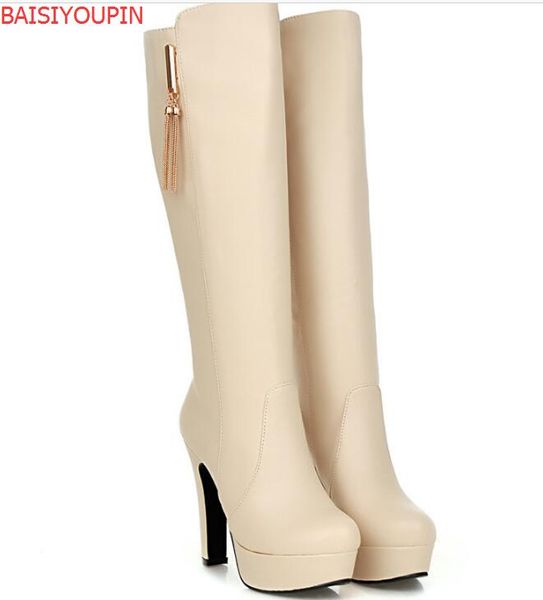 2020 the new metallic tasseled waterproof knee-high boots high boots women's size code 31-45, Black
2020 the new metallic tasseled waterproof knee-high boots high boots women's size code 31-45, Black