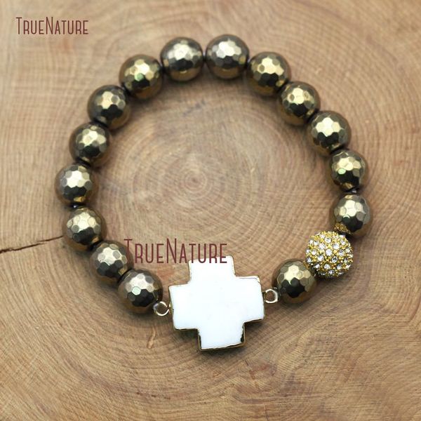 bangle christmas gold cross bracelet jewelry dalmatian faceted jaspers riverstone jades beaded charm in 7 inch bm8008, Black
bangle christmas gold cross bracelet jewelry dalmatian faceted jaspers riverstone jades beaded charm in 7 inch bm8008, Black