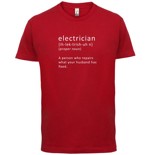 electrician repairs - mens t-shirt - electrics / gift / funny - 13 coloursmans unique cotton short sleeves o-neck t shirt
electrician repairs - mens t-shirt - electrics / gift / funny - 13 coloursmans unique cotton short sleeves o-neck t shirt