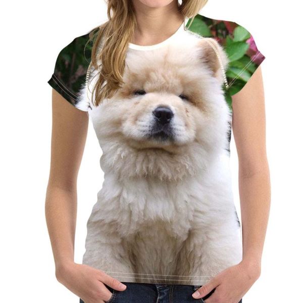 women's t-shirt lovely puppy chow dog print summer t shirts women harajuku animal design female short clothing tees casual t-shirts, White
women's t-shirt lovely puppy chow dog print summer t shirts women harajuku animal design female short clothing tees casual t-shirts, White