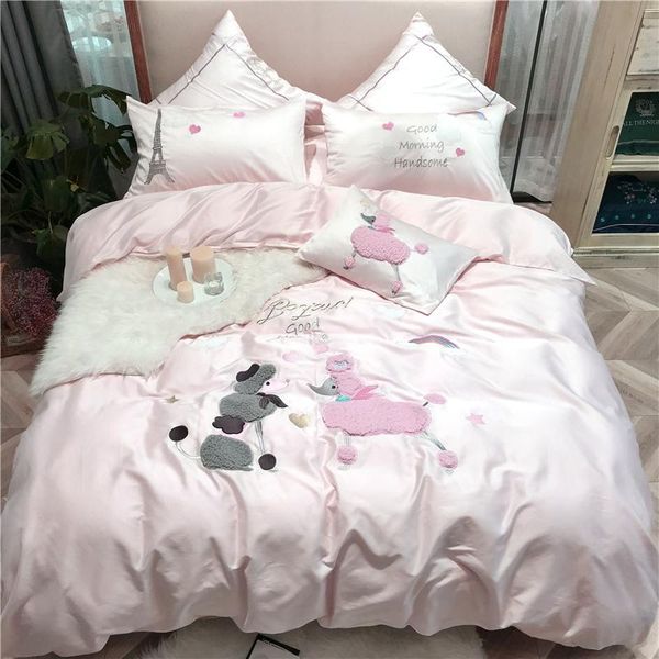 luxury egypt cotton cute poodle cartoon bedding set embroidery ruffles duvet cover sets bed sheet twin king size 4/6/7pcs
luxury egypt cotton cute poodle cartoon bedding set embroidery ruffles duvet cover sets bed sheet twin king size 4/6/7pcs