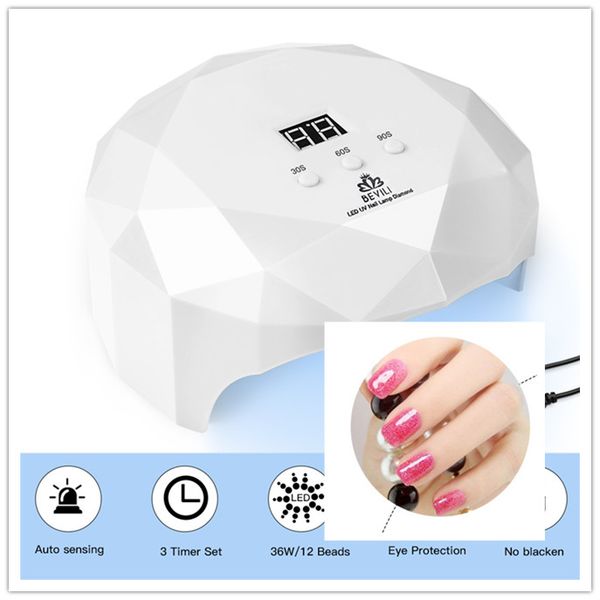 36w white nail ptherapy machine easy to use uv nail lamp dryer led gel lamp baking tools
36w white nail ptherapy machine easy to use uv nail lamp dryer led gel lamp baking tools