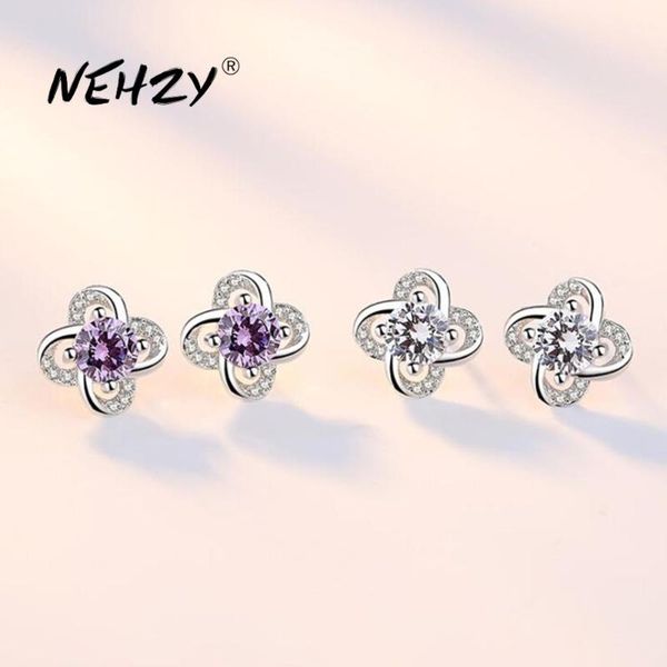 nehzy 925 sterling silver stud earrings woman fashion jewelry new lucky clover crystal zircon earrings, Golden;silver
nehzy 925 sterling silver stud earrings woman fashion jewelry new lucky clover crystal zircon earrings, Golden;silver