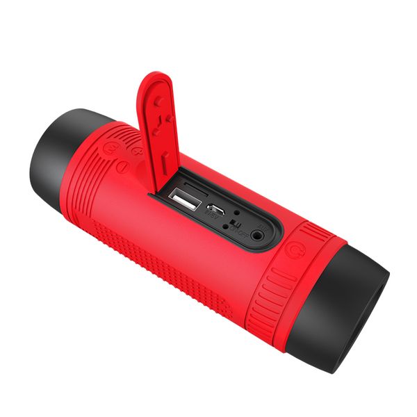 Image of FreeShipping S1 Wireless Bluetooth Speaker FM radio Outdoor Portable Bicycle Speaker mini Column +Power Bank+Flashlight+Bike+Mount