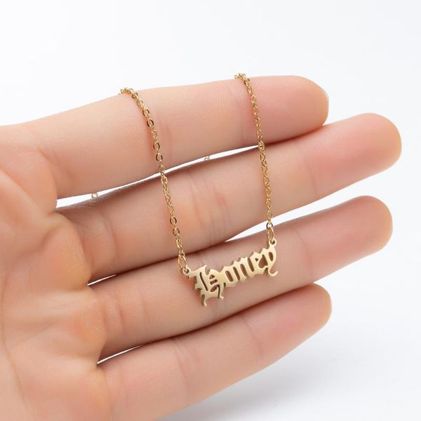 pendant necklaces honey necklace stainless steel vintage english letter women girl, Silver
pendant necklaces honey necklace stainless steel vintage english letter women girl, Silver