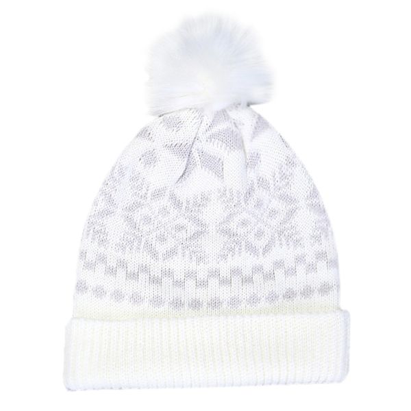 women christmas snowflake winter knitted beanie hat cute fluffy pompom stretch cuffed skull cap holiday ski ear warmer, Blue;gray
women christmas snowflake winter knitted beanie hat cute fluffy pompom stretch cuffed skull cap holiday ski ear warmer, Blue;gray