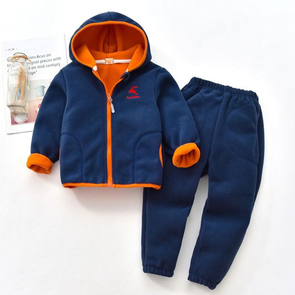children's polar fleece jacket spring and autumn girls long sleeve warm boys hooded casual sports suit plus fleece, Blue;gray
children's polar fleece jacket spring and autumn girls long sleeve warm boys hooded casual sports suit plus fleece, Blue;gray