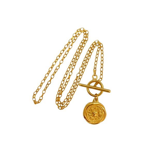 rose relief vintage coin round pendant necklace european and american non-mainstream stacked normcore style ot clip, Silver
rose relief vintage coin round pendant necklace european and american non-mainstream stacked normcore style ot clip, Silver
