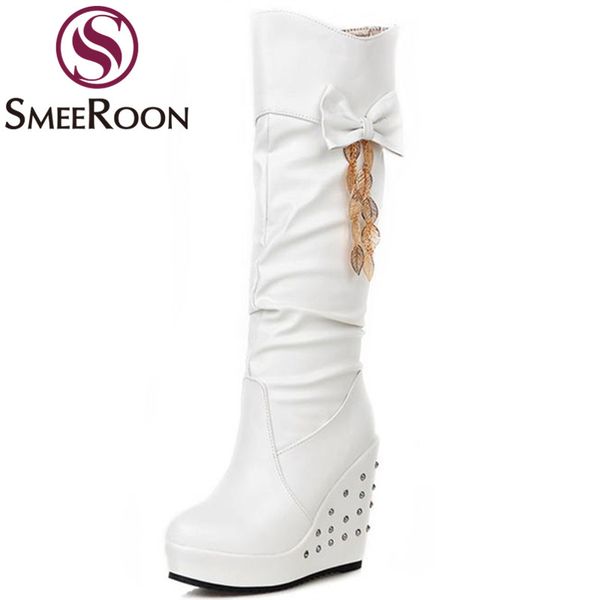 smeeroon fashion winter boots for women leisure campus knee high boots round toe slip on simple ladies shoes with rivet, Black
smeeroon fashion winter boots for women leisure campus knee high boots round toe slip on simple ladies shoes with rivet, Black