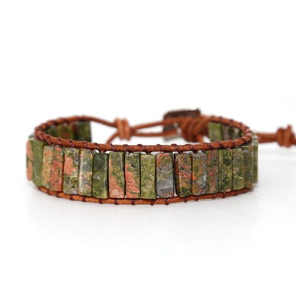 tennis vintage natural green stone hand-woven leather wrap bracelet bohemia style creative beaded jewelry for women party gift, Golden;silver
tennis vintage natural green stone hand-woven leather wrap bracelet bohemia style creative beaded jewelry for women party gift, Golden;silver