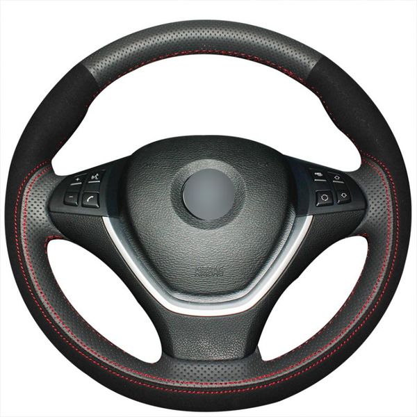 black suede genuine leather car steering wheel cover for x5 e70 2006-2013 x6 e71 2008-2014 e72 (activehybrid x6) 2009-2010
black suede genuine leather car steering wheel cover for x5 e70 2006-2013 x6 e71 2008-2014 e72 (activehybrid x6) 2009-2010
