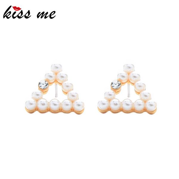 stud kissme delicate acrylic pearl earrings for women gifts gold color triangle crystal fashion jewelry accessories, Golden;silver
stud kissme delicate acrylic pearl earrings for women gifts gold color triangle crystal fashion jewelry accessories, Golden;silver
