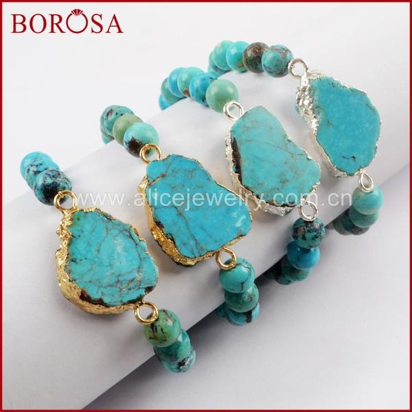 beaded, strands borosa 2/3pcs gold/silver color natural turquoises slice with 8mm blue howlite beads bracelets jewelry gifts for women 1625, Black
beaded, strands borosa 2/3pcs gold/silver color natural turquoises slice with 8mm blue howlite beads bracelets jewelry gifts for women 1625, Black