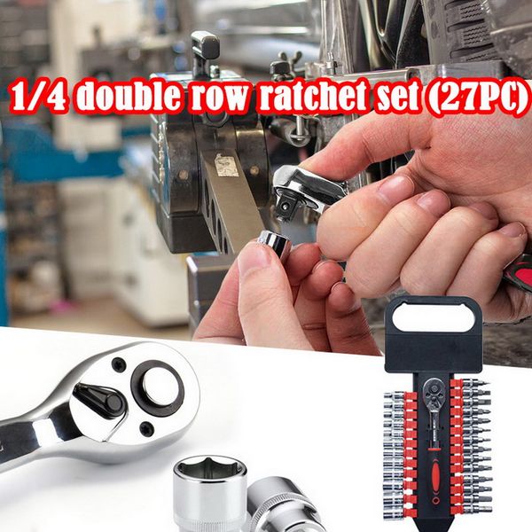 27pcs 1/4" 1/4 дюйма ratchet набор торцевых ключей с висячие rack многофункциональный внешний шестигранный ключ auto repair обсадные set
27pcs 1/4" 1/4 дюйма ratchet набор торцевых ключей с висячие rack многофункциональный внешний шестигранный ключ auto repair обсадные set