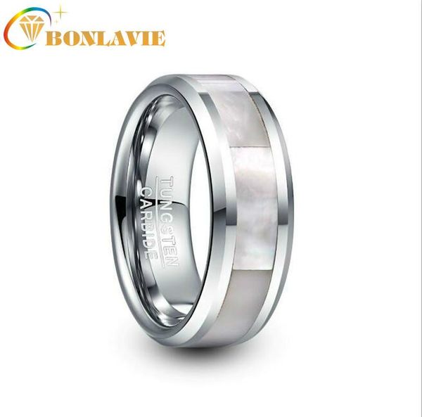 wedding rings bonlavie 8mm wide steel color tungsten carbide ring men's inlay white fritillary party jewelry, Slivery;golden
wedding rings bonlavie 8mm wide steel color tungsten carbide ring men's inlay white fritillary party jewelry, Slivery;golden