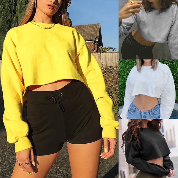women's hoodies & sweatshirts sweatshirt pullover solid crop hoodie harajuku clothes short jumpers, Black
women's hoodies & sweatshirts sweatshirt pullover solid crop hoodie harajuku clothes short jumpers, Black