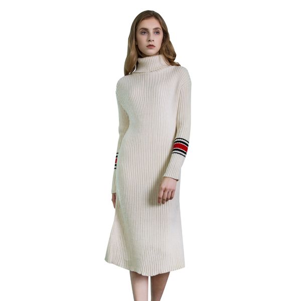 2020 british style women fashion pullover solid skirted knitwear ladies slim long knitted turtleneck sweaters dress outwear, White;black
2020 british style women fashion pullover solid skirted knitwear ladies slim long knitted turtleneck sweaters dress outwear, White;black