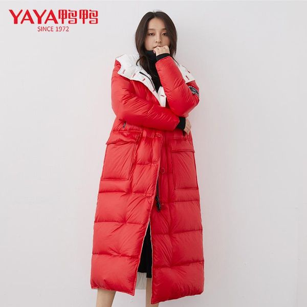 women's down & parkas yaya winter x-long jacket fashion korean coat women autumn woman coats wear on both sides, Black
women's down & parkas yaya winter x-long jacket fashion korean coat women autumn woman coats wear on both sides, Black