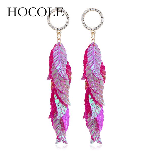 dangle & chandelier hocole 2021 korean yellow pink leaves tassel earrings for women summer jewelry shiny crystal rhinestone circle drop, Silver
dangle & chandelier hocole 2021 korean yellow pink leaves tassel earrings for women summer jewelry shiny crystal rhinestone circle drop, Silver