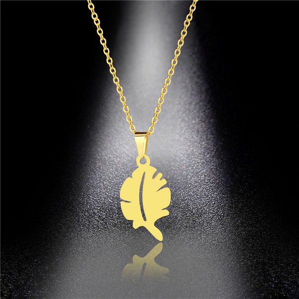 pendant necklaces leaf necklace stainless steel chic korean temperament fashion female models titanium clavicle chain jewelry, Silver
pendant necklaces leaf necklace stainless steel chic korean temperament fashion female models titanium clavicle chain jewelry, Silver