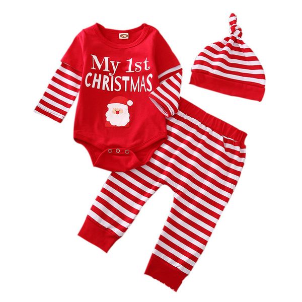 infant baby striped outfits my 1st christmas letter printed clothes 2 in 1 snowman baby rompers elastics striped pants with hats 060912, White
infant baby striped outfits my 1st christmas letter printed clothes 2 in 1 snowman baby rompers elastics striped pants with hats 060912, White